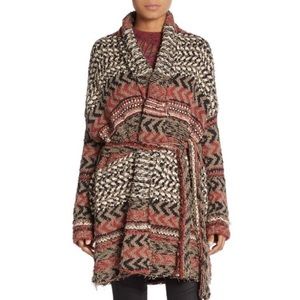 Free People Iona Aztec Cardigan Sweater Coat